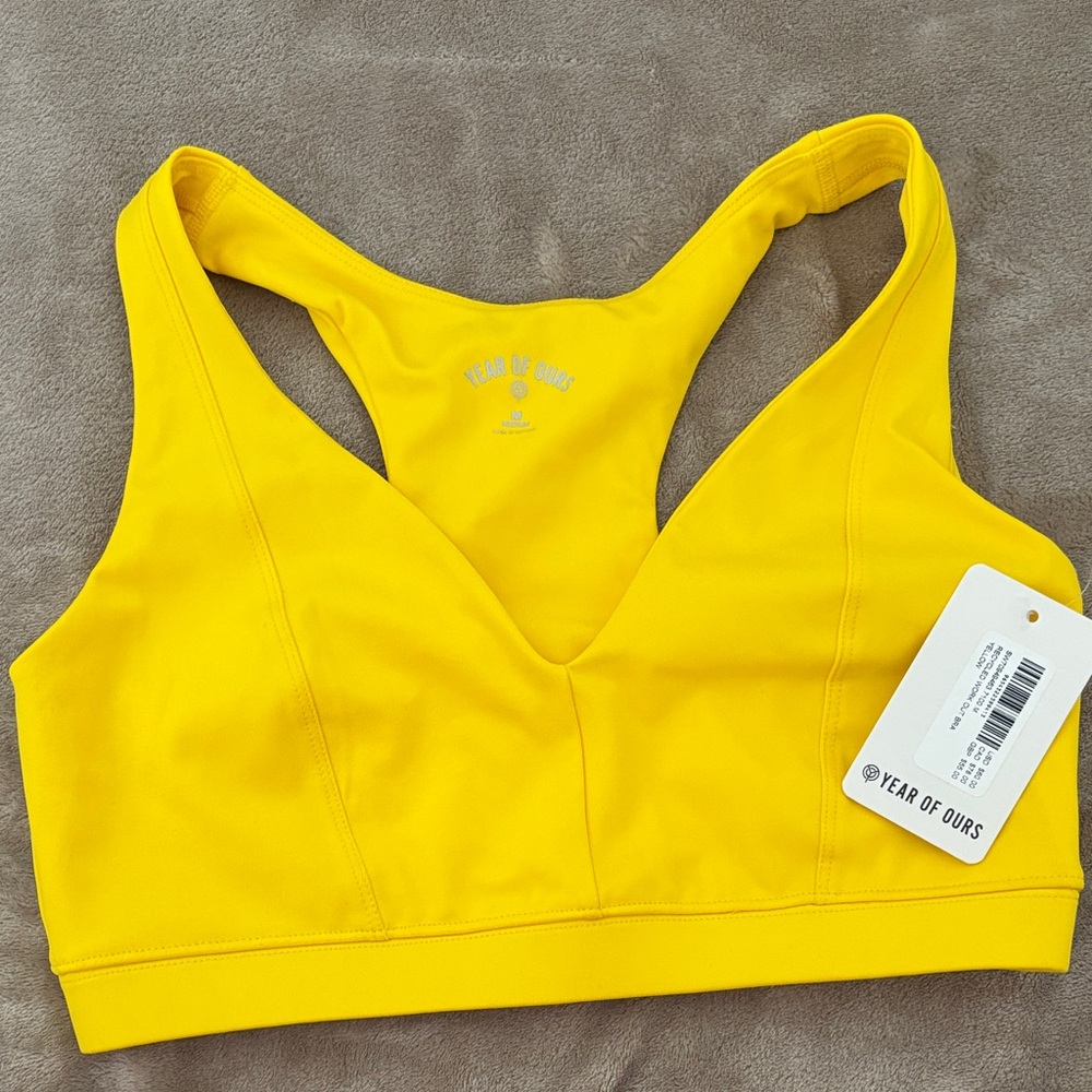 Year of Ours Bright Yellow Sports Bra